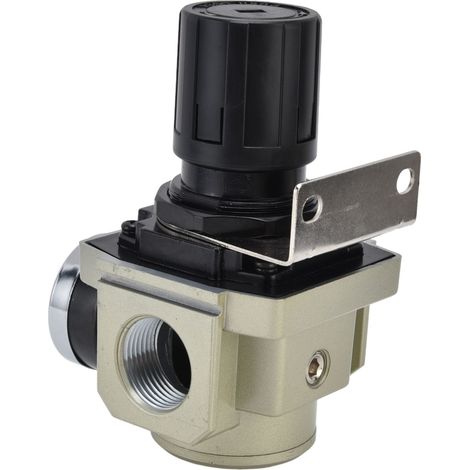Luftdruckregler mit Manometer, 0,05–0,8 MPa Überdruckventil, Gehäuse aus Aluminiumlegierung, 3/8-Zoll-Anschluss (1/5)