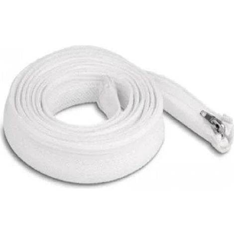 DELOCK TUYAU TRESSÉ AVEC FERMETURE ÉCLAIR RÉSISTANT À LA CHALEUR 2 M X 20 MM BLANC 20827