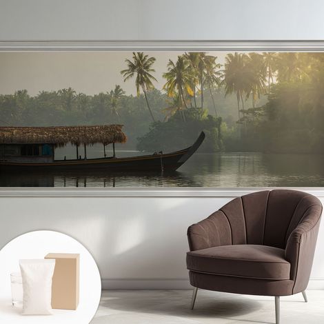 Papier peint avec colle pour décoration moderne de salon chambre à coucher cuisine et bureau Facile Havre tropical 250x104 cm (1/5)