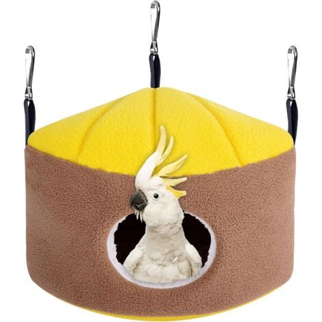 Winter Thermal Suspendu Triangular Bird Bed Washable Bird Perkeet Toys for Budgerigar, Conure, Copucinel, Mynah, Birds Love, Finches