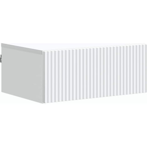 Mobiletto da notte a muro con cassetto Bianco 49 x 34,5 x 20 cm vidaXL