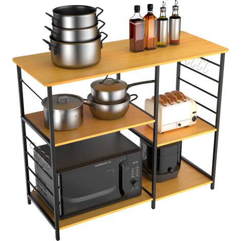 Élément de rangement de cuisine, Bar à Café, Meuble Cuisine pour ustensiles,90 x 39 x 82 cm (1/5)