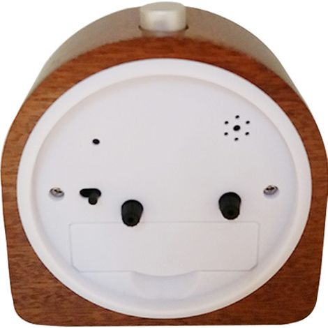 Réveil Matin à Piles Fonction Snooze Réveil Bois de Voyage Lumineux Réveil Analogique Silencieux sans Tic-Tac Horloge à Aiguilles Alarme Sonore Croissante - Bois Sombre (1/4)