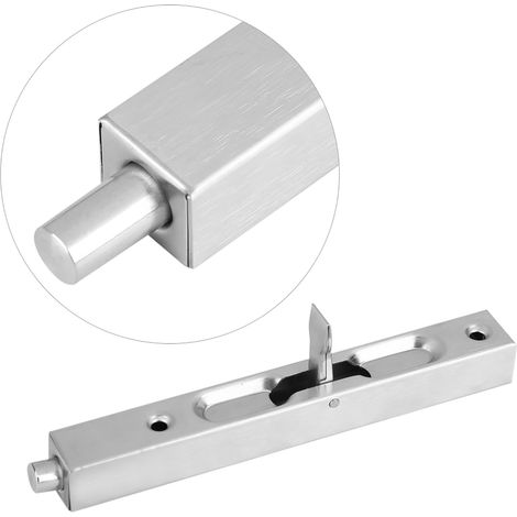 Verrou de sécurité pour porte d'entrée Home Gate, pêne dormant coulissant encastré en acier inoxydable 304, 15 cm (6 pouces) (1/5)
