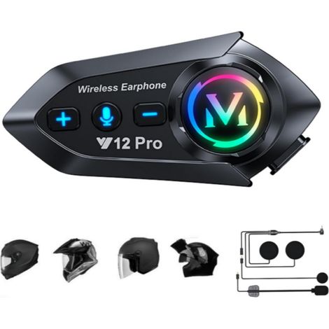 Intercom Bluetooth 5.4 pour casque N3X - Communication entre 2 motards, portée de 600 m, réduction du bruit ENC, étanchéité IP56, batterie 1000 mAh, microphone 2 en 1 (1/5)