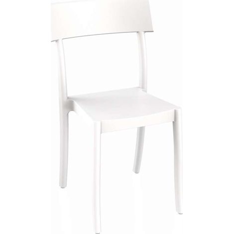 Domo Mea Sedia Milly Bianca in Polipropilene per Interni ed Esterni - 46,5x50x85 cm
