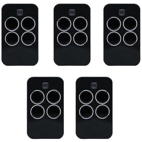 Lot de 5 télécommandes FAAC pour porte de garage, 433 MHz, à code tournant, compatibles avec les modèles XT4 433 RC 787452, 787454 et 787456. (1/5)