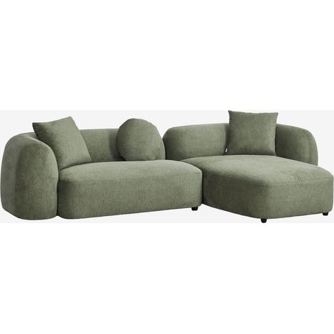 Divano modulare chaise longue destro a 2 pezzi in ciniglia Coco SKLUM             (1/5)