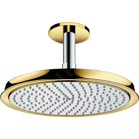 Douche de tête RAINDANCE CLASSIC AIR 1jet 240mm avec fixation au plafond de 100mm chromé/or (1/5)