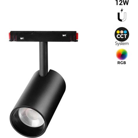LED-Scheinwerfer für Magnetschienen RGB + CCT - 48 V - 12 W - Mi