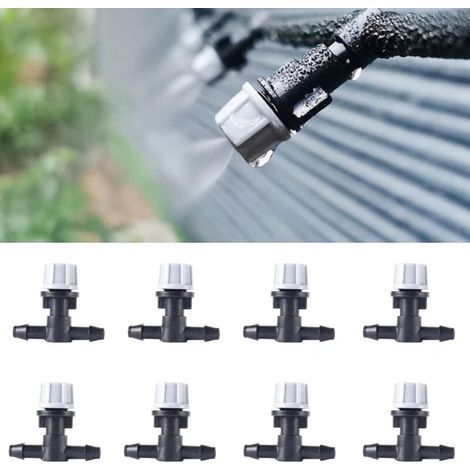 Packung mit 50 Mikro-Sprühtropfern, Tropfbewässerungssystem-Set für Terrassenkühlung, Gartengewächshaus für 1/4"-Bewässerungsschläuche (1/3)