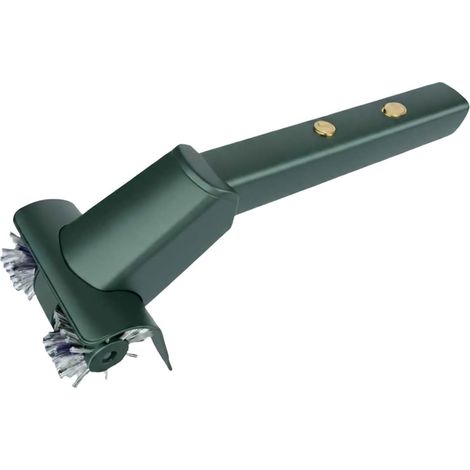 Spazzola elettrica senza fili per griglie multi-superficie, setole in acciaio inossidabile, ricaricabile, antiruggine (verde) (1/4)