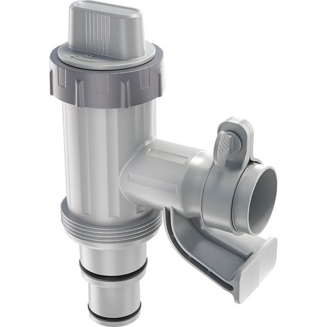 Adaptateur de tuyau pour piscine hors sol avec vanne d'arrêt et support de tuyau, accessoire pour système de pompe de piscine, 32/38 mm