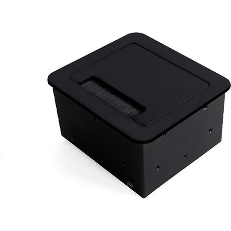 EMUCA Multiconnecteur Atom 14 pour bureau, 145 x 130 mm, Peint en noir (1/8)