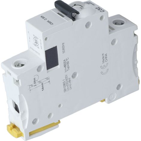 Disjoncteur 1P 32A C32 pour rail DIN, protection circuits basse tension 230V/400V (1/5)