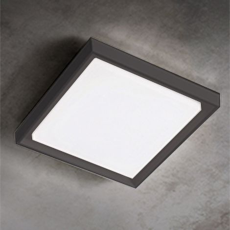 Applique et Plafonnier Alu en Aluminium Moulé Sous Pression Gris Foncé 30W LED 3000K IP54, Design Moderne Intérieur et Extérieur