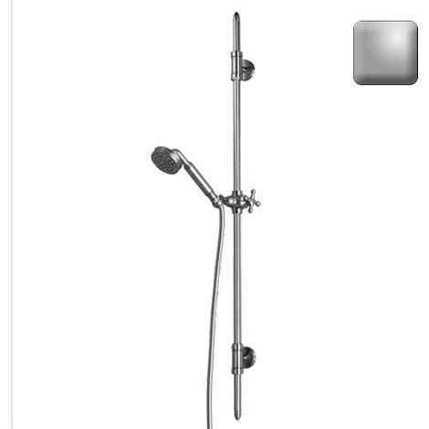 Ensemble barre de douche 110cm nickel satiné Liberty Line - Bossini D19001094