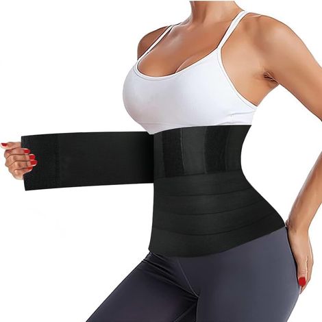 Cinturón lumbar para hombre y mujer, faja reductora para mujer, cinturón adelgazante para el abdomen, faja para aplanar el vientre, vendaje para entrenamiento, fitness y deportes. (1/5)