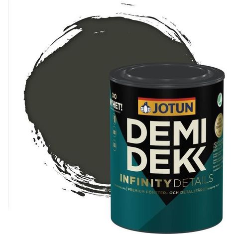 Peinture Bois - DEMIDEKK INFINITY DETAILS - Lasure Opaque Satinée - RAL 6015 - 0,75L (1/2)