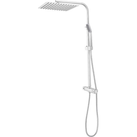 Système de douche thermostatique, conception murale, double sortie d'eau, Argent, G1/2 (1/2)