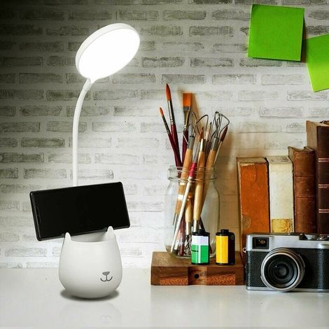 Lampe de bureau à intensité variable, avec interrupteur tactile et porte-stylo (1/5)
