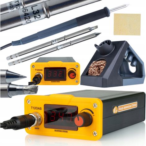 Stazione Saldante T12 Orange Akbash Standard – Riscaldamento Rapido, Controllo Preciso 200-450°C, 75W Set con Punte T12-B e T12-D32