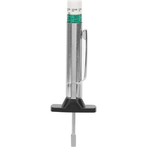 Testeur de jauge de profondeur de bande de roulement de pneu de voiture 0 à 25mm, outil de mesure de pneu de voiture Portable universel double couleur (1/5)