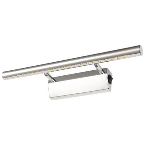 Applique murale LED 5W finition miroir, lampe de table de salle de bain étanche, indice de protection IP44, interrupteur orientable à 180°, matériau en acier inoxydable, luminaire décoratif, lampe de