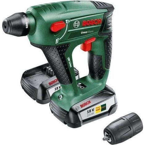 Perforateur sans fil Bosch - Uneo Maxx (Livrée avec 2 batteries 18V-2,5 Ah + chargeur + coffret de transport) (1/5)