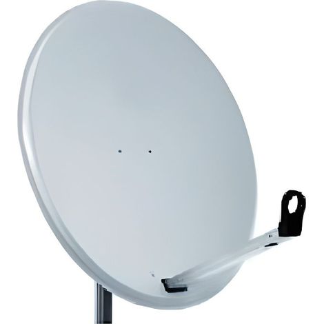 Parabole satellite aluminium Blanche 80cm avec Support LNB idéal ASTRA EUTELSAT