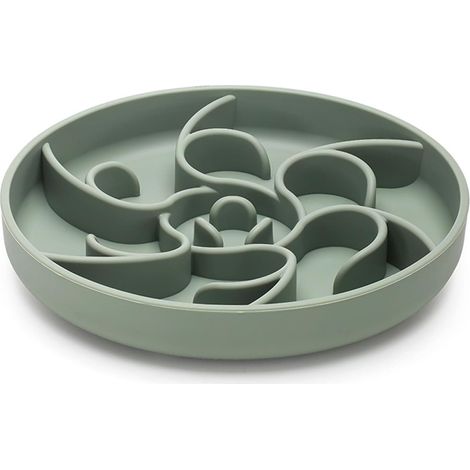 Anti Glutton Dog Bowl, Diameter 20 cm, Silicone Anti-Glutton Dog Bowl, Puzzle Dog Bowl with Non-Slip Bottom for Small to Medium Dogs, Green (1/5)
