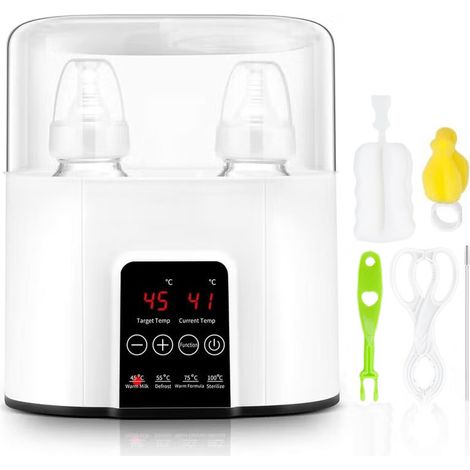 1 chauffe-biberon 4 en 1, écran LCD, contrôle précis de la température, stérilisation réglable, décongélation et cuisson à la vapeur (1/5)