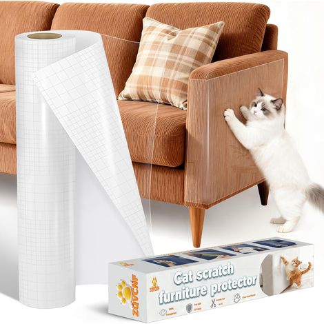 Protection Canape Chat Anti Griffe Transparent 43cm x 500cm (1/5)