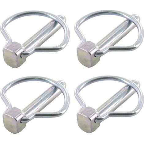 4x goupille acier en forme de D 6x45mm sécurité remorque tracteur motoculteur portail porte
