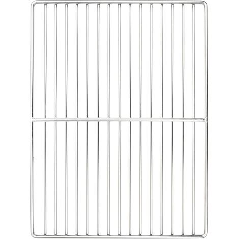 vidaXL Griglia Argento 40 x 30 cm Acciaio inossidabile