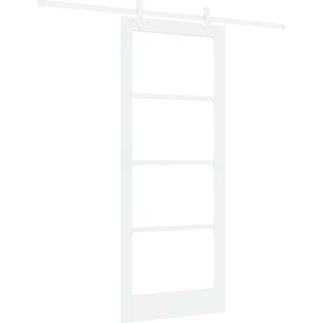 Maison Exclusive - Schiebetür Weiß 83 x 202 cm Massivholz Kiefer