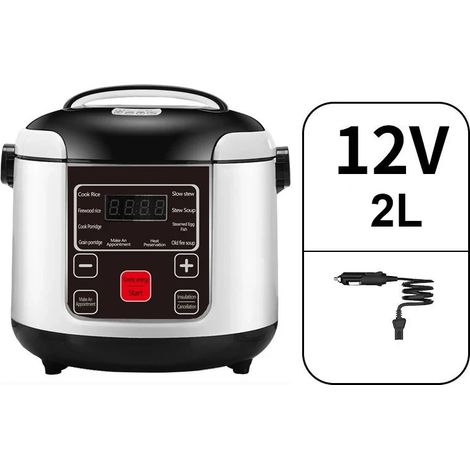 (12V) Cuiseur à riz multifonctionnel monté sur voiture avec minuterie et fonction de chauffage des aliments. (1/5)