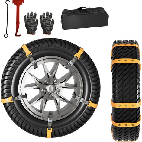 SWANEW 10 pezzi catene da neve auto pesante catena stabile antiscivolo partenza aiuto ghiaccio neve universale (1/5)