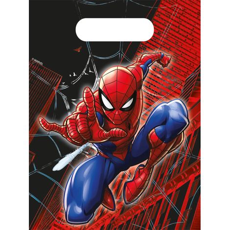 Bolsas de papel de Spiderman de 16x22 cm, 4 unidades