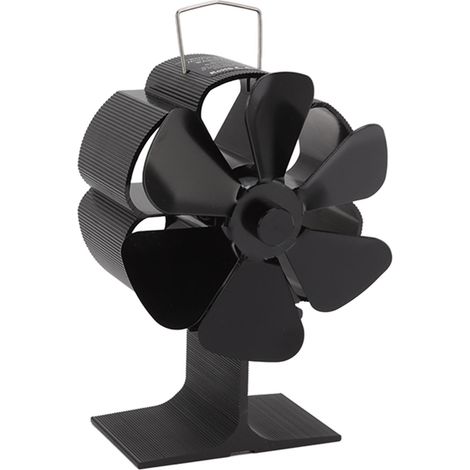Ventilateur de poêle à combustion, 6 pales, silencieux, économe en énergie, résistant aux hautes températures, en alliage d'aluminium. (1/5)