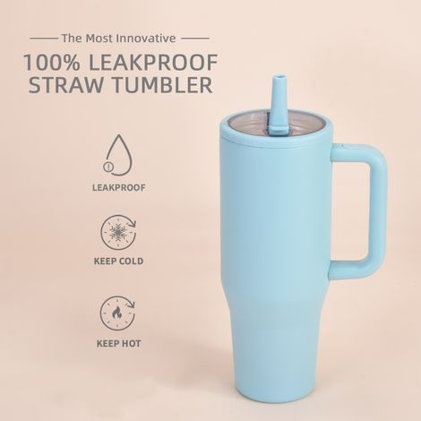 2025 Nouveau Tasse Isotherme 40oz Antifuite Couvercle Pliable Double Paroi Portable Bec Verseur (1/5)