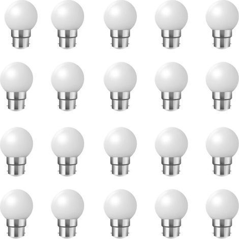 Ampoules à baïonnette B22 - Paquet de 20 ampoule LED feston 2W - blanc chaud [Classe énergétique B] (1/4)