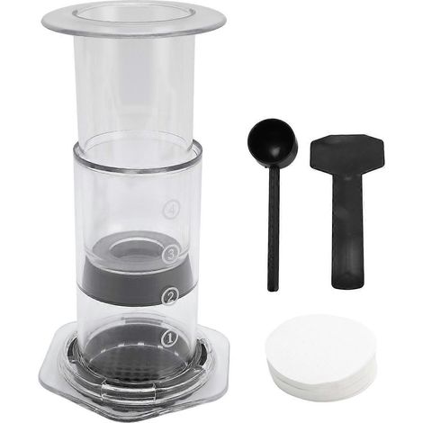 300 ml Transparente, tragbare Handkaffeemaschine für unterwegs