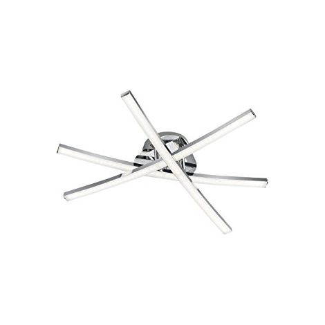 CAPELLA PLAFONIERA LED 3 LUCI BACCHETTE CON DIFFUSORI CROMATI E SATINATI D. 50CM LED 16 W · 1.700 lm · 3.000 K (1/4)