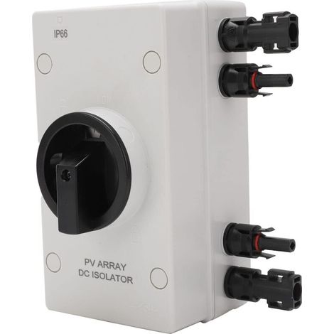 Interruptor de desconexión solar, aislador fotovoltaico, interruptor de control inteligente, resistente al agua IP66, 1000 V CC 32 A para sistemas de alimentación (1/5)