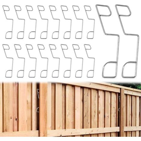 Paquete de 25 clips de acero inoxidable para paneles de cerca - Clips para paneles de cerca para evitar traqueteos e impactos - Protección contra el viento en el jardín (25)