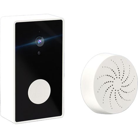 Sonnette vision nocturne infrarouge sans fil Tuya WiFi avec carillon, audio bidirectionnel, vidéo, contrôle par application Tuya (1/5)