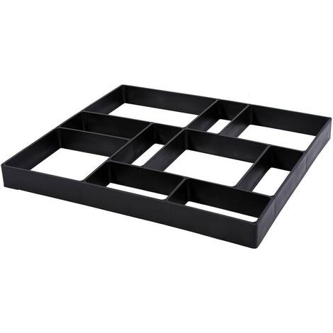 Moule a Pavé Beton Jardin Moule a Beton DIY Iron Réutilisable Moules Béton Moule a Pavage Moule Beton Dalle Moule à Chemin Béton pour Chemin Terrasse Allée Patio Jardin 45 x 40 x 4cm Noir