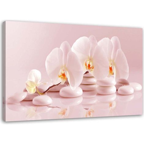 Tableau sur toile Orchidée fleur Zen Spa 60x40 (1/5)