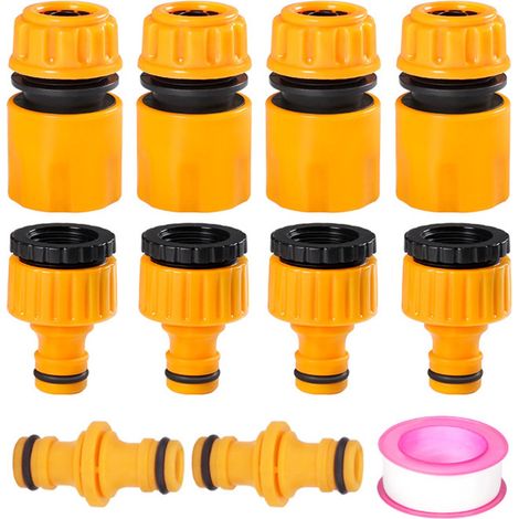 Lot de 11 raccords universels pour tuyau d arrosage avec adaptateurs et raccords rapides pour tuyaux de 20 mm kit de connexion pour système d irrigation jardin et arrosage des plantes (1/5)